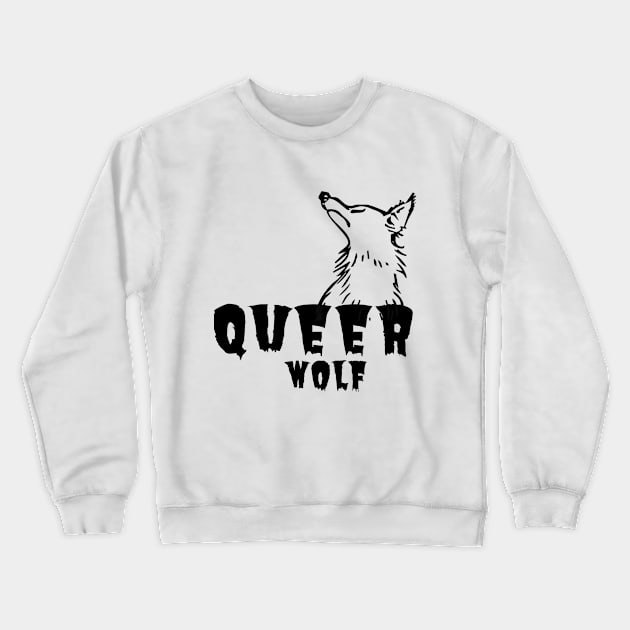 Queerwolf- Werewolf design Crewneck Sweatshirt by Colored Lines